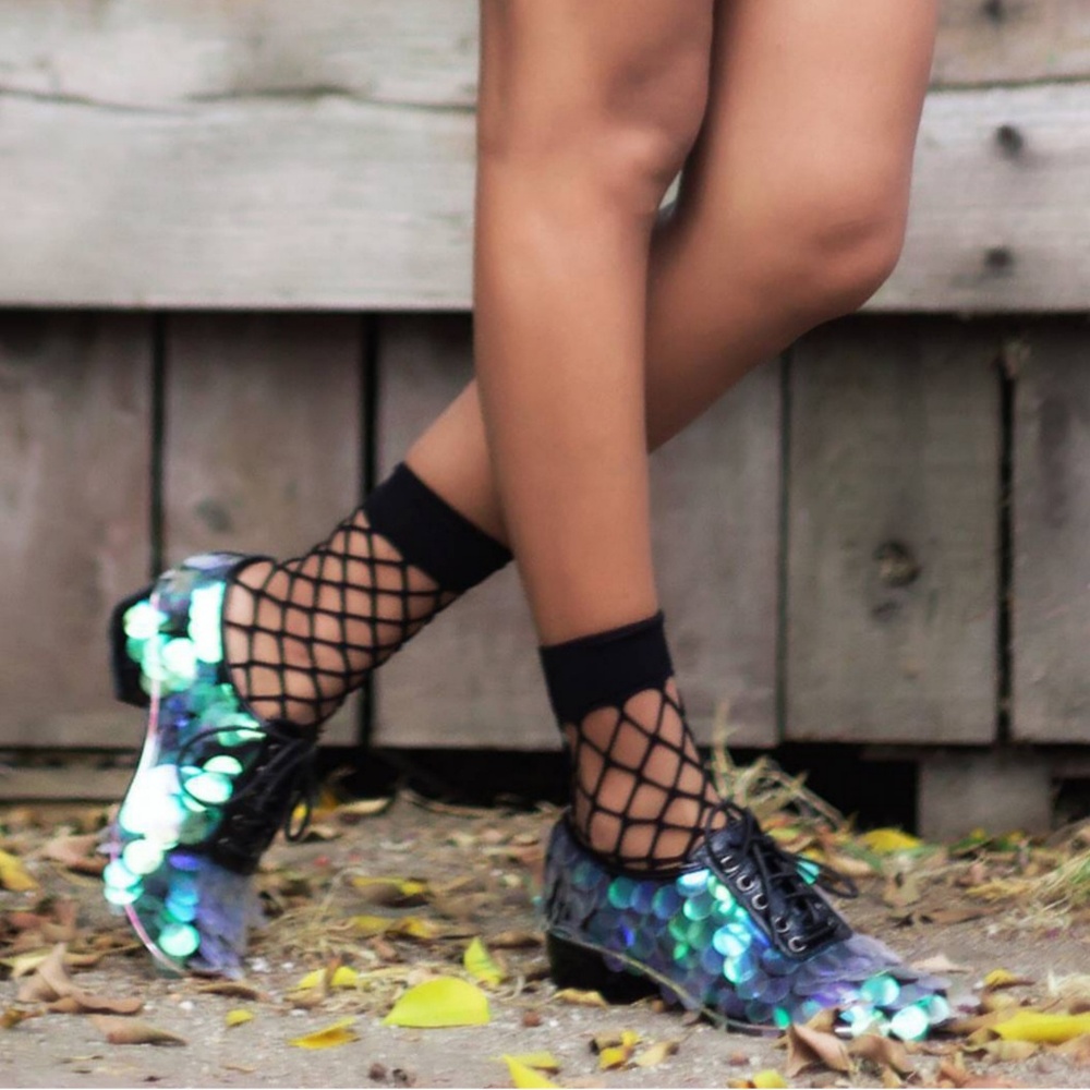 Last 6, 8, 8.5 & 10 🖤Black Sequined Funky Oxfords